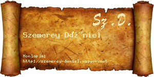 Szemerey Dániel névjegykártya